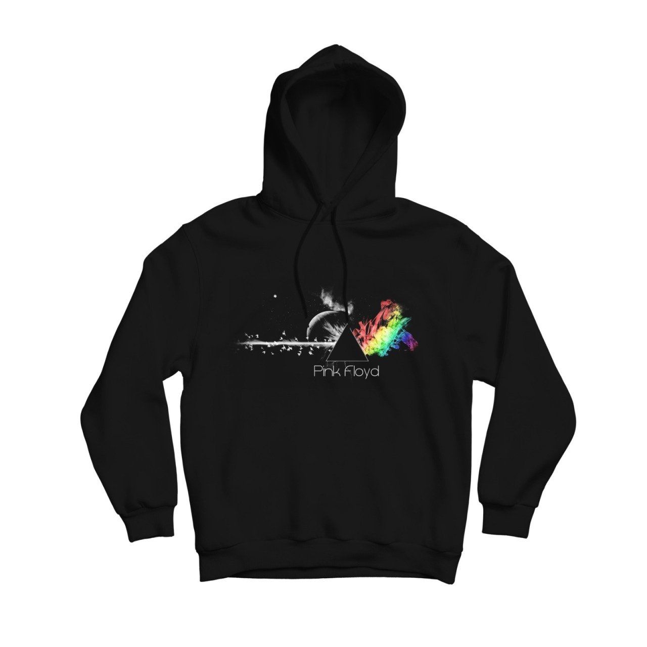 Pink Floyd Baskılı Kapşonlu Sweatshirt