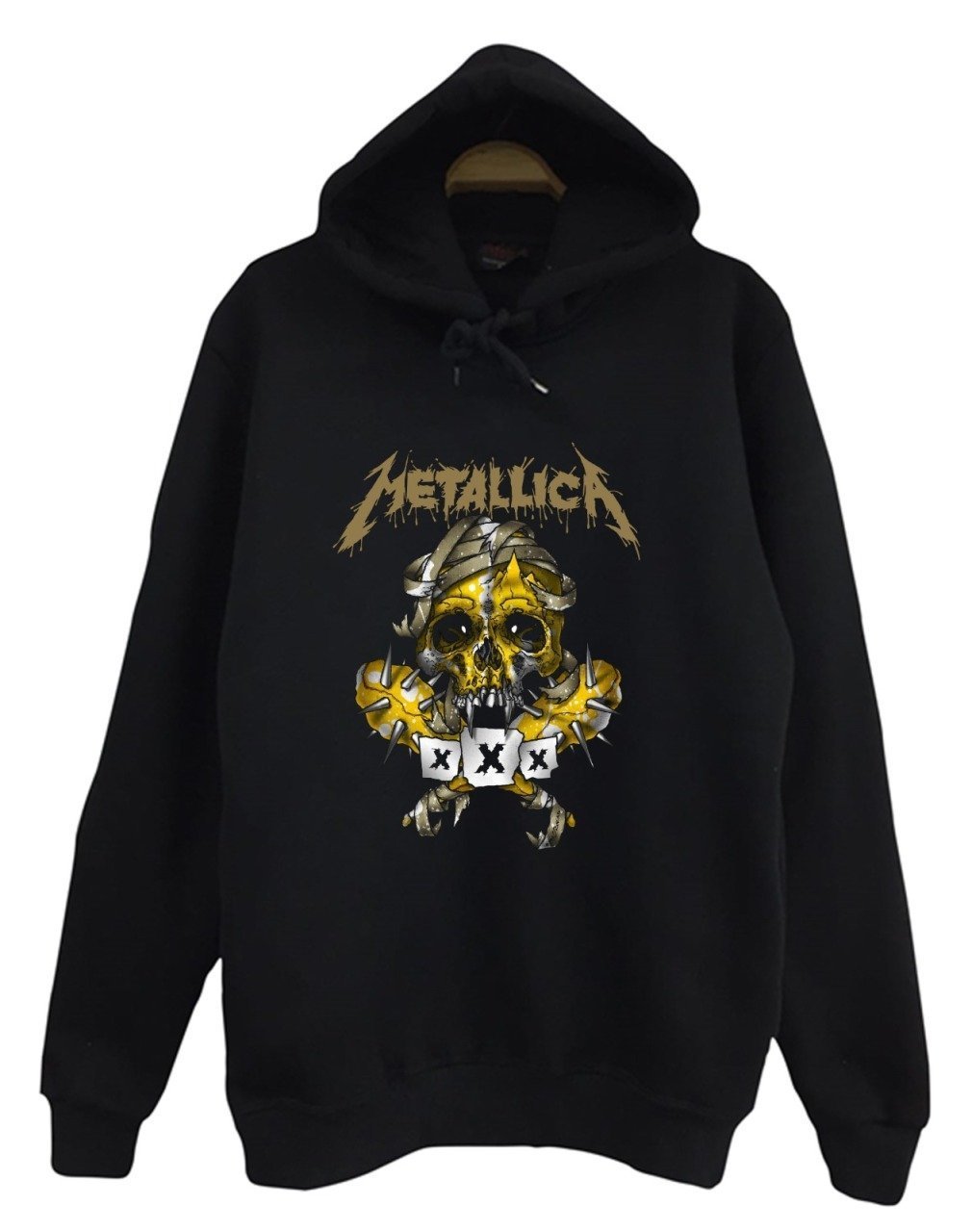 Metallica Baskılı Kapüşonlu Sweatshirt SİYAH - XL