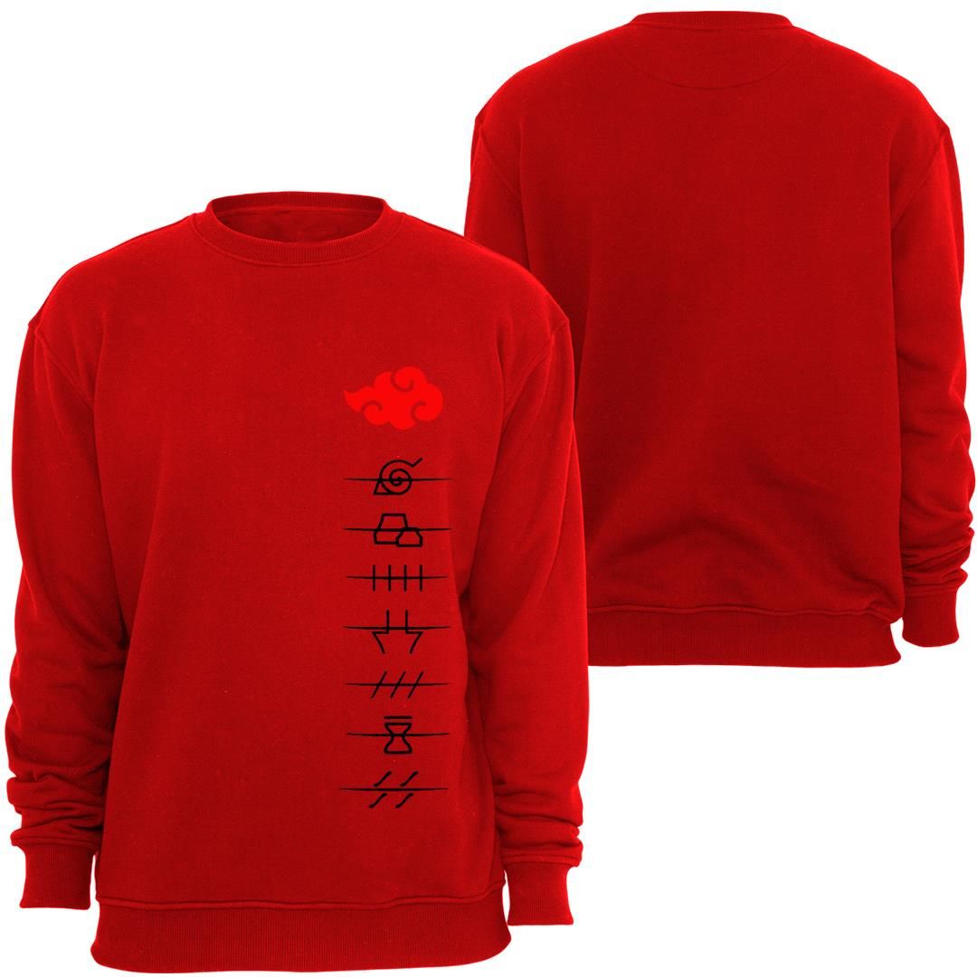Naruto Anime Baskılı Bisiklet Yaka Sweatshirt