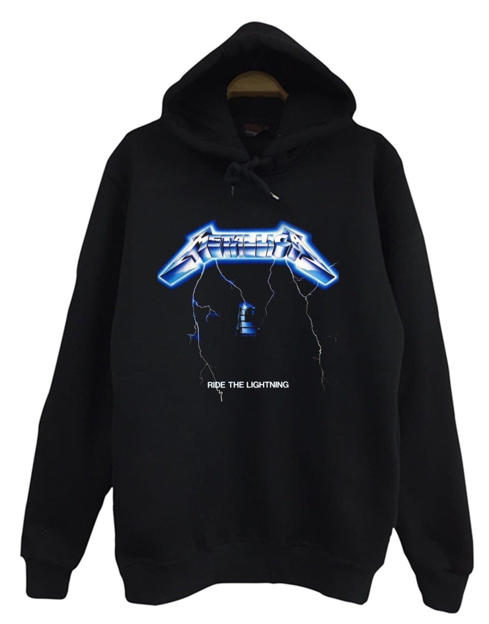 Metallica Baskılı Kapüşonlu Sweatshirt SİYAH - S