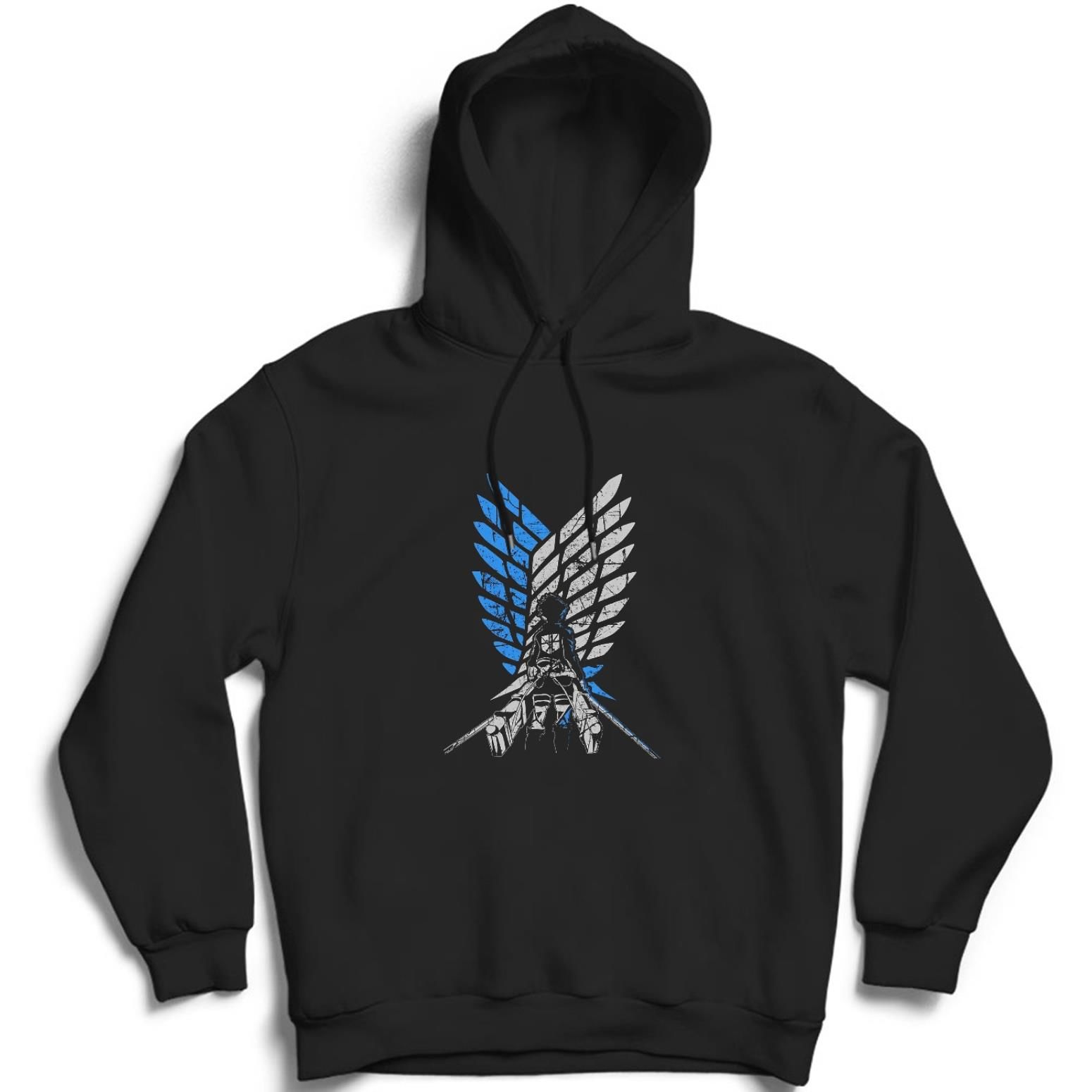 Attack On Titan Anime Baskılı Kapüşonlu Sweatshirt