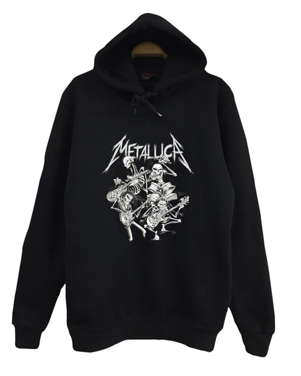 Metallica Baskılı Kapüşonlu Sweatshirt SİYAH - XS