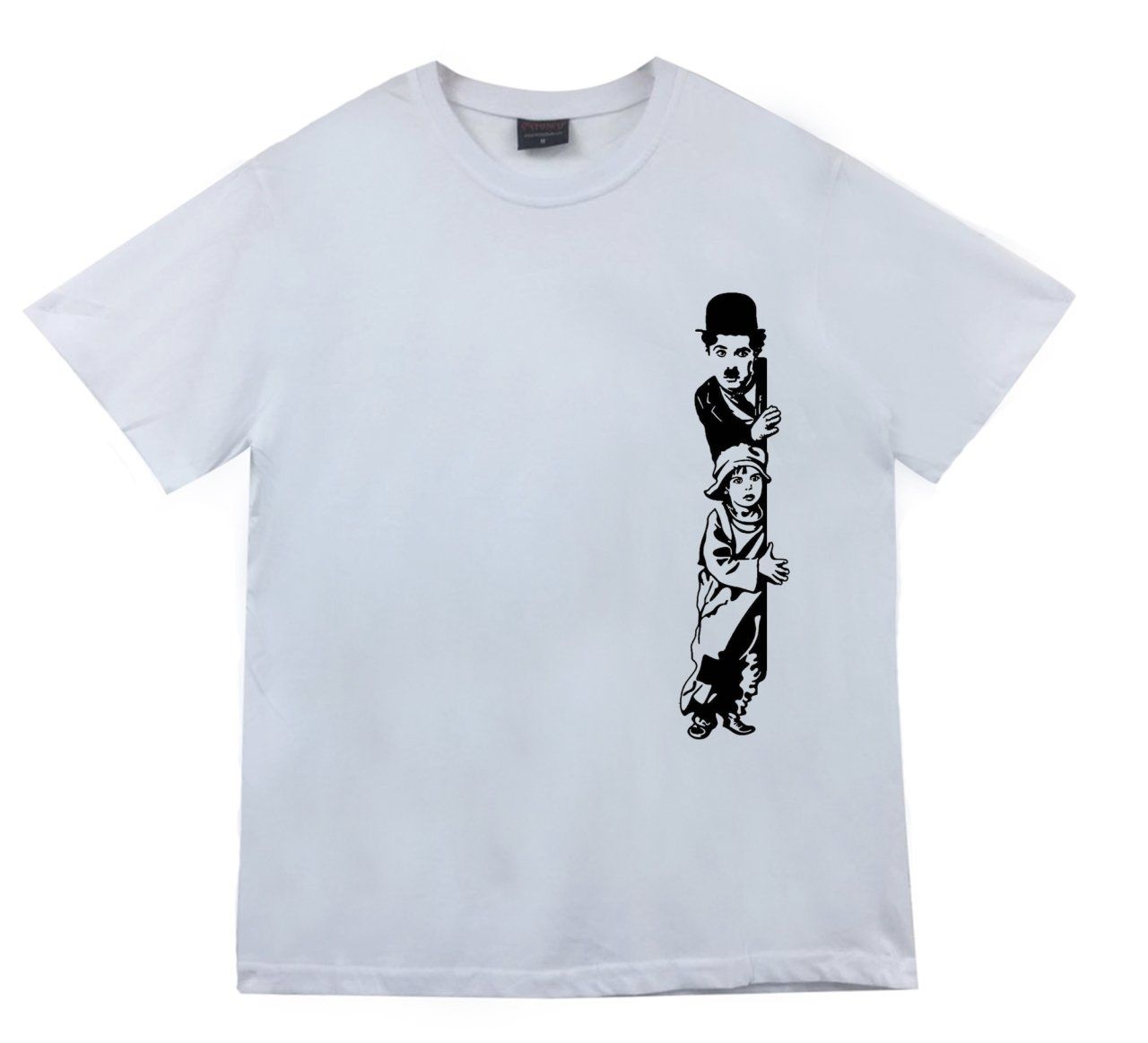 Charlie Chaplin Baskılı T-shirt