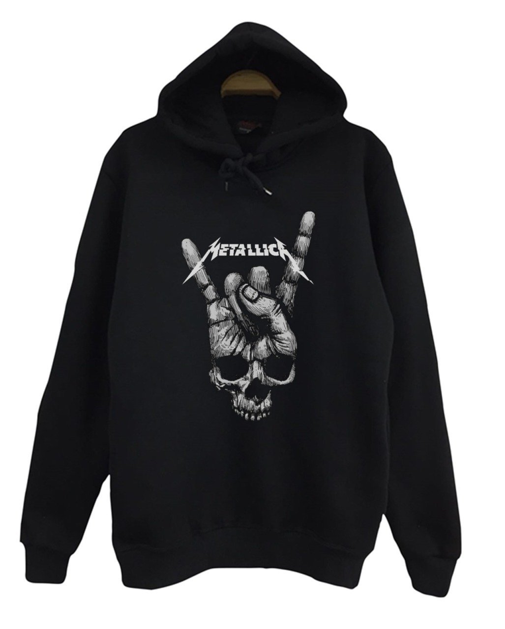 Metallica Baskılı Kapüşonlu Sweatshirt SİYAH - XL