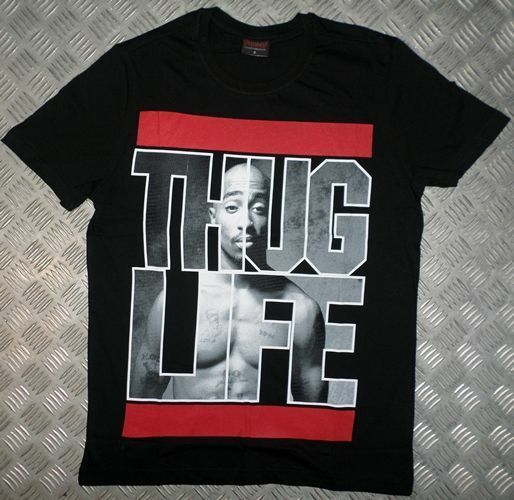 THUG LIFE Baskılı T-shirt