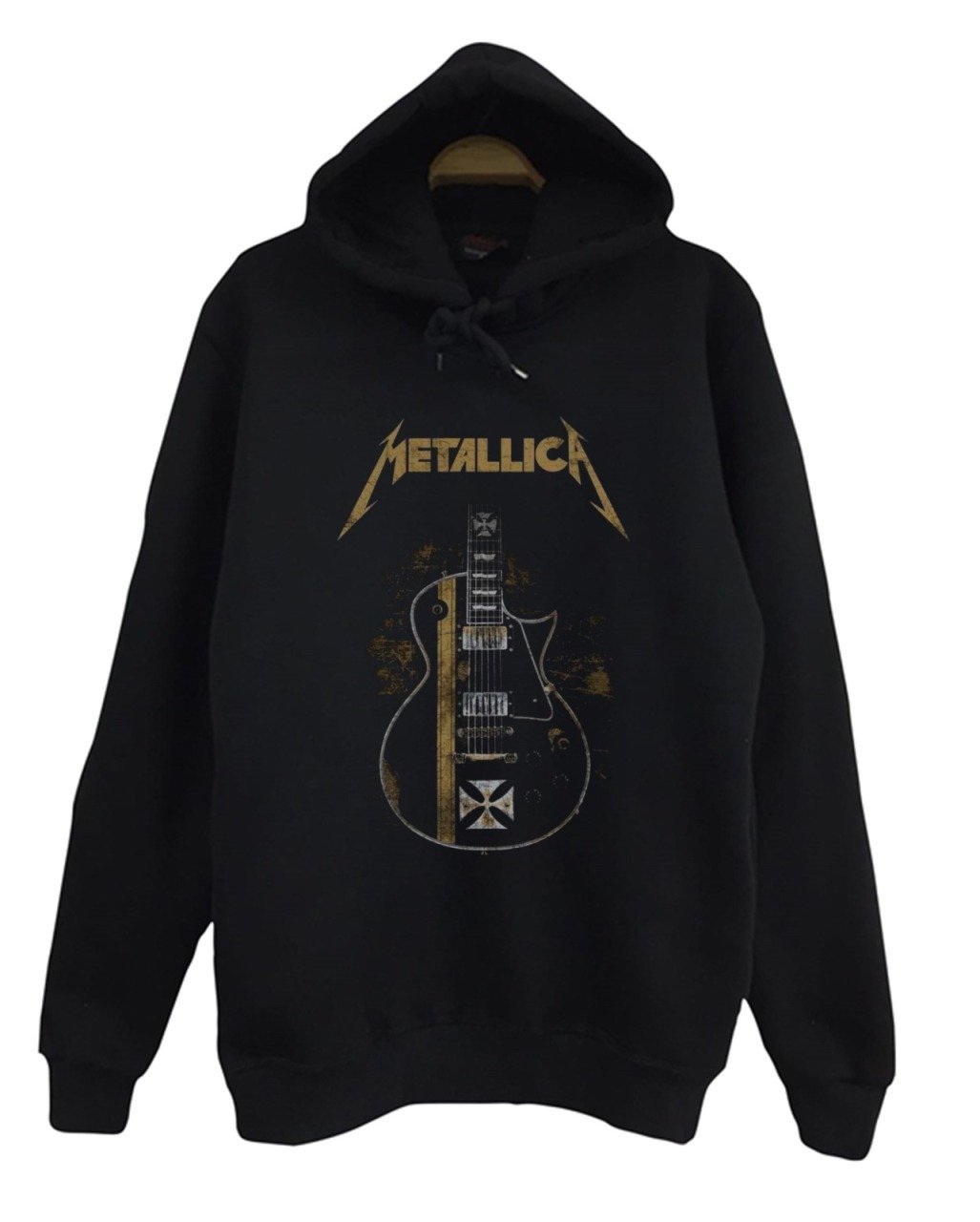 Metallica Baskılı Kapüşonlu Sweatshirt SİYAH - 5XL